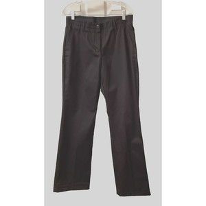 NEW Lands End Womens Chino Pants 8P Black Straight Leg Comfort Waist